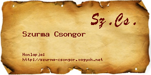 Szurma Csongor névjegykártya