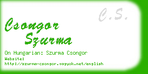 csongor szurma business card